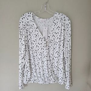 Finn & Grace faux wrap shirt